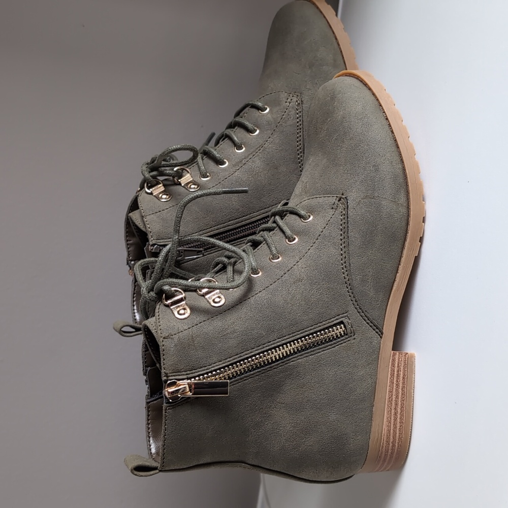 Market & Spruce Adair Bootie, Stitch Fix, Green Olive Boots, New Without Tags